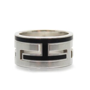 HERMES Ring Silver925 black Move ash unisex(Unisex) Used | AlmaBagz