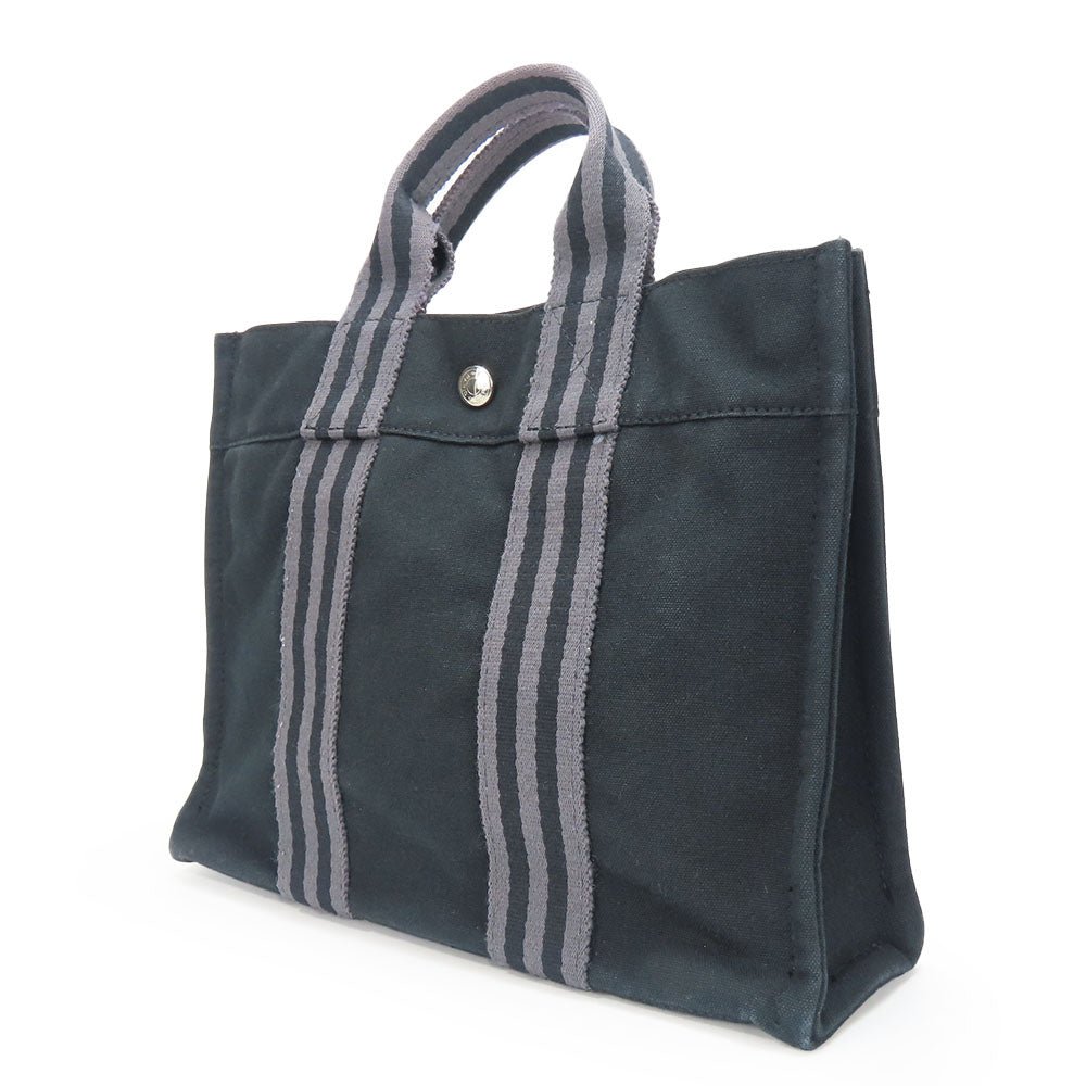 HERMES Handbag cotton black Fool ToePM unisex(Unisex) Used | AlmaBagz