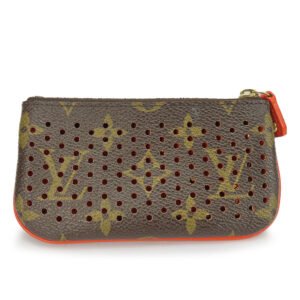 LOUIS VUITTON Coin case M95222 Monogram Brown Monogram Perfo Pochette Cre | AlmaBagz