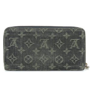 LOUIS VUITTON Long Wallet Purse M95614 Monogram denim Noir Zip Around Zippy wallet unisex(Unisex) Used | AlmaBagz