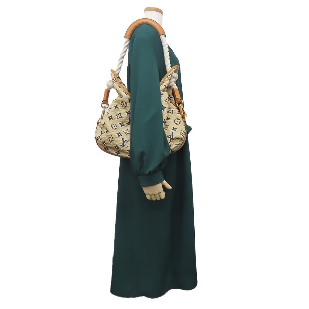 LOUIS VUITTON Shoulder Bag M40236 Nylon beige Cruise line Bull MM Women Used | AlmaBagz - Image 27