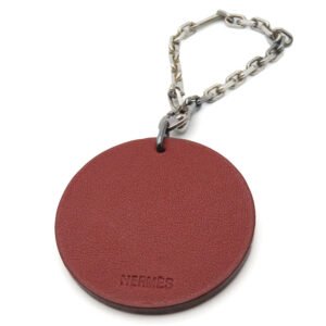 HERMES Bag charm Leather, Silver925 Brown Women Used | AlmaBagz