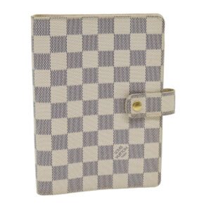 LOUIS VUITTON Damier Azur Agenda MM Day Planner Cover R20707 LV Auth 83749 | AlmaBagz