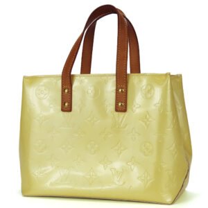 LOUIS VUITTON Handbag M91336 Monogram Vernis, tanned leather beige Lead PM Women Used | AlmaBagz