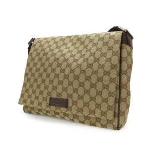 GUCCI Shoulder Bag 146236 GG canvas, leather beige unisex(Unisex) Used | AlmaBagz