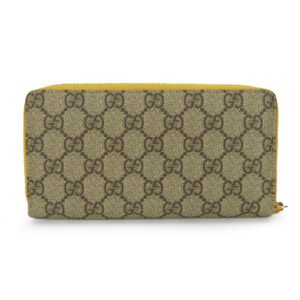 GUCCI Long Wallet Purse 506279 GG Supreme Canvas beige Women Used | AlmaBagz