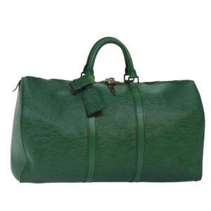 LOUIS VUITTON Epi Keepall 50 Boston Bag Green M42964 LV Auth 84093 | AlmaBagz