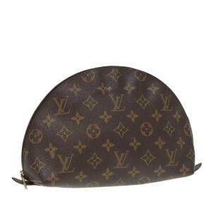 LOUIS VUITTON Monogram Trousse Demi Ronde Cosmetic Pouch M47520 LV Auth 84096 | AlmaBagz