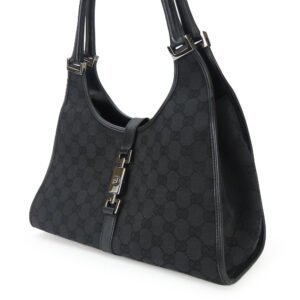 GUCCI Handbag 01719 GG canvas black Women Used | AlmaBagz