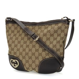 GUCCI Shoulder Bag 257072 GG canvas, leather beige Lovely heart Women Used | AlmaBagz