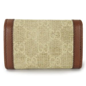 GUCCI Key case Key holder  282432 GG Canvas, Calfskin beige Interlocking Women Used | AlmaBagz