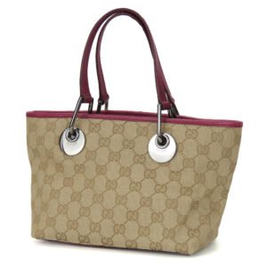 GUCCI Handbag 120844 GG canvas, leather beige Women Used | AlmaBagz