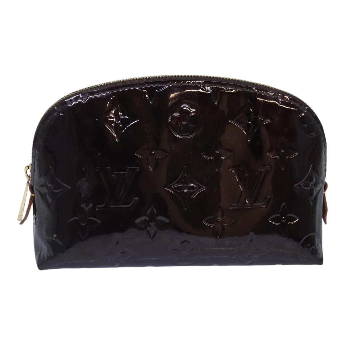 LOUIS VUITTON Monogram Vernis Pochette Cosmetic Pouch Amarante M91495 Auth 84459 | AlmaBagz