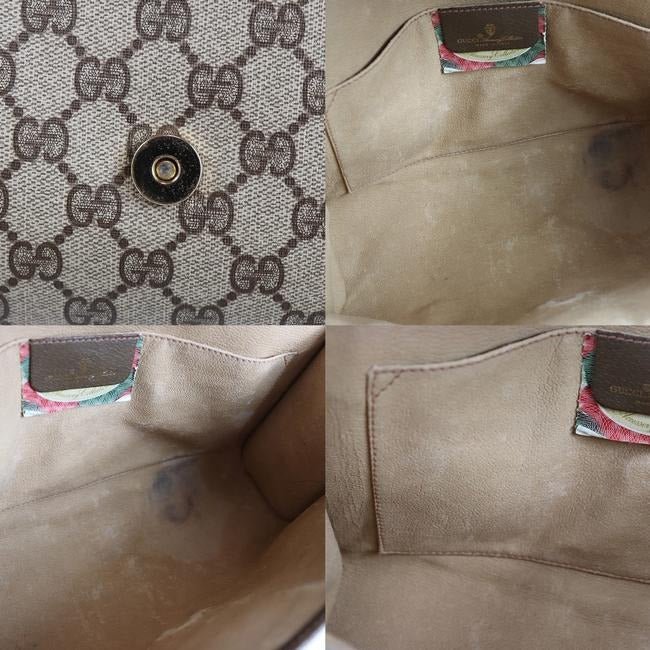 Gucci Accessory Collection Brown Guccissima Print XL Clutch w Red & Green Stripe | AlmaBagz - Image 8