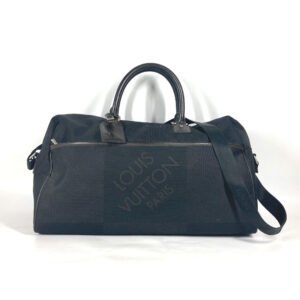 LOUIS VUITTON Boston Duffel bag M93601 Damier Jean Canvas black Damier Jean Albatross | AlmaBagz