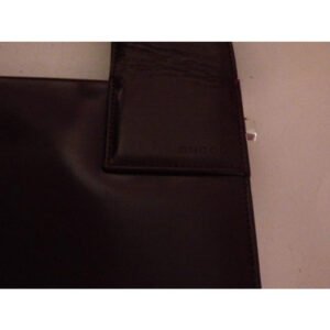 Gucci Vintage Glossy Brown Leather Shoulder Bag | AlmaBagz