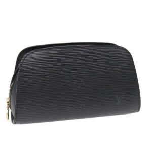 LOUIS VUITTON Epi Dauphine PM Pouch Black M48442 LV Auth 86512 | AlmaBagz