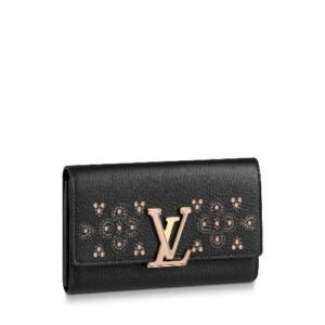 Louis Vuitton Compact Wallet Taurillion Leather Noir | AlmaBagz