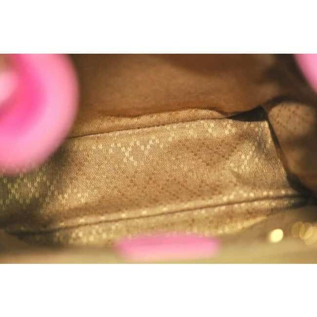 Gucci Suede Leather With Handle Fuchsia Gold Bamboo Suede And Leather Backpack | AlmaBagz