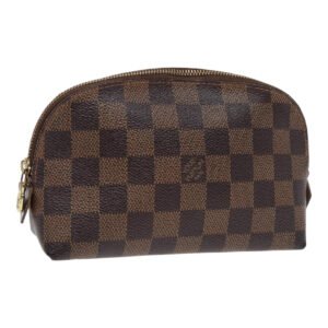 LOUIS VUITTON Damier Ebene Pochette Cosmetic PM Pouch N47516 LV Auth 86814 | AlmaBagz