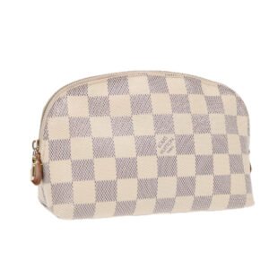 LOUIS VUITTON Damier Azur Pochette Cosmetic PM Pouch N60024 LV Auth 87344 | AlmaBagz