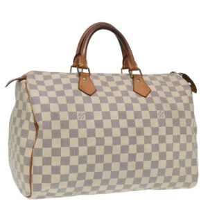 LOUIS VUITTON Damier Azur Speedy 35 Hand Bag N41535 LV Auth 87428 | AlmaBagz