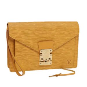 LOUIS VUITTON Epi Serie Dragonne Hand Bag Yellow LV Auth 87495 | AlmaBagz