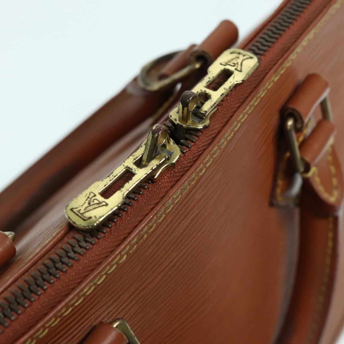 LOUIS VUITTON Epi Alma Hand Bag Brown Zipangu Gold M52148 LV Auth 87498 | AlmaBagz - Image 10