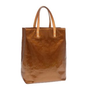 LOUIS VUITTON Monogram Vernis Reade MM Hand Bag Bronze M91143 LV Auth 87522 | AlmaBagz