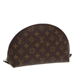 LOUIS VUITTON Monogram Trousse Demi Ronde Cosmetic Pouch M47520 LV Auth 87600 | AlmaBagz