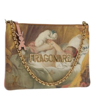 LOUIS VUITTON Masters Collection Pochette Plat Fragonard Bag M64702 Auth 87608A | AlmaBagz