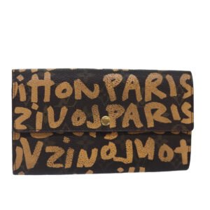 LOUIS VUITTON Monogram Graffiti Porte Monnaie Credit Orange M92190 LV Auth 87687 | AlmaBagz