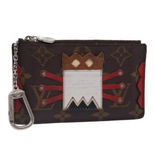 LOUIS VUITTON Monogram Pochette Cles Coin Purse Tribal Mask M60213 LV Auth 87694 | AlmaBagz