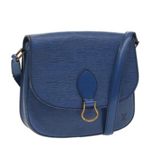 LOUIS VUITTON Epi Saint Cloud GM Shoulder Bag Toledo Blue M52195 LV Auth 87869 | AlmaBagz