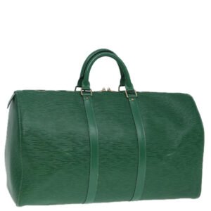 LOUIS VUITTON Epi Keepall 50 Boston Bag Green M42964 LV Auth 87946 | AlmaBagz