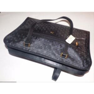 Gucci Top Handle Xl Ltd Ed Canvasleather Black Greys White Leathercoated Canvas Tote | AlmaBagz