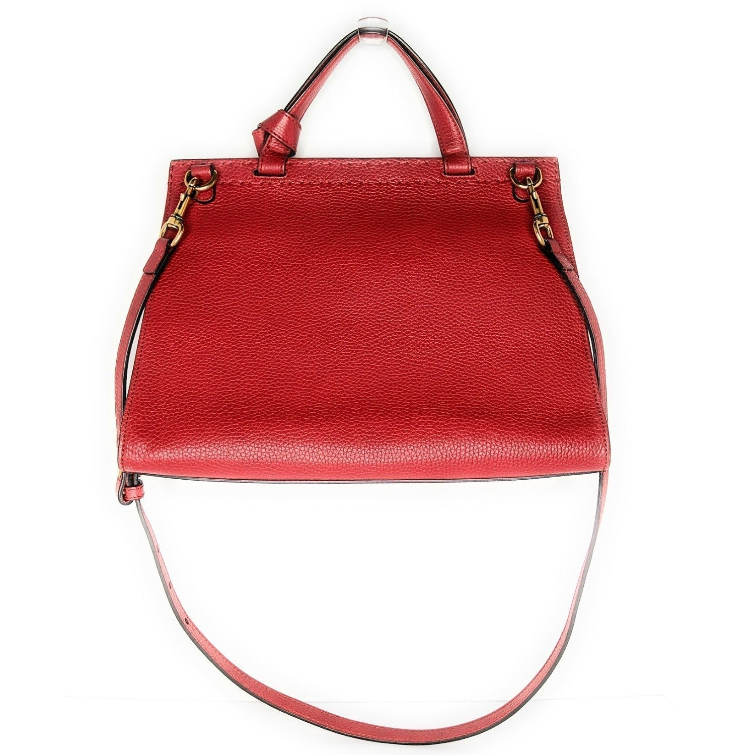 Gucci Red GG Marmont Top Handle Bag | AlmaBagz