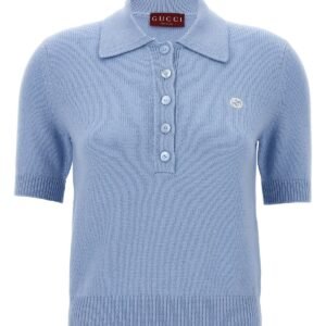 Gucci Women Logo Embroidery Polo Shirt | AlmaBagz
