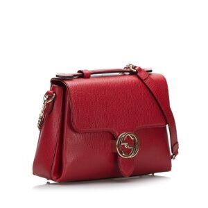 Gucci Interlocking G Handbag Small Red | AlmaBagz