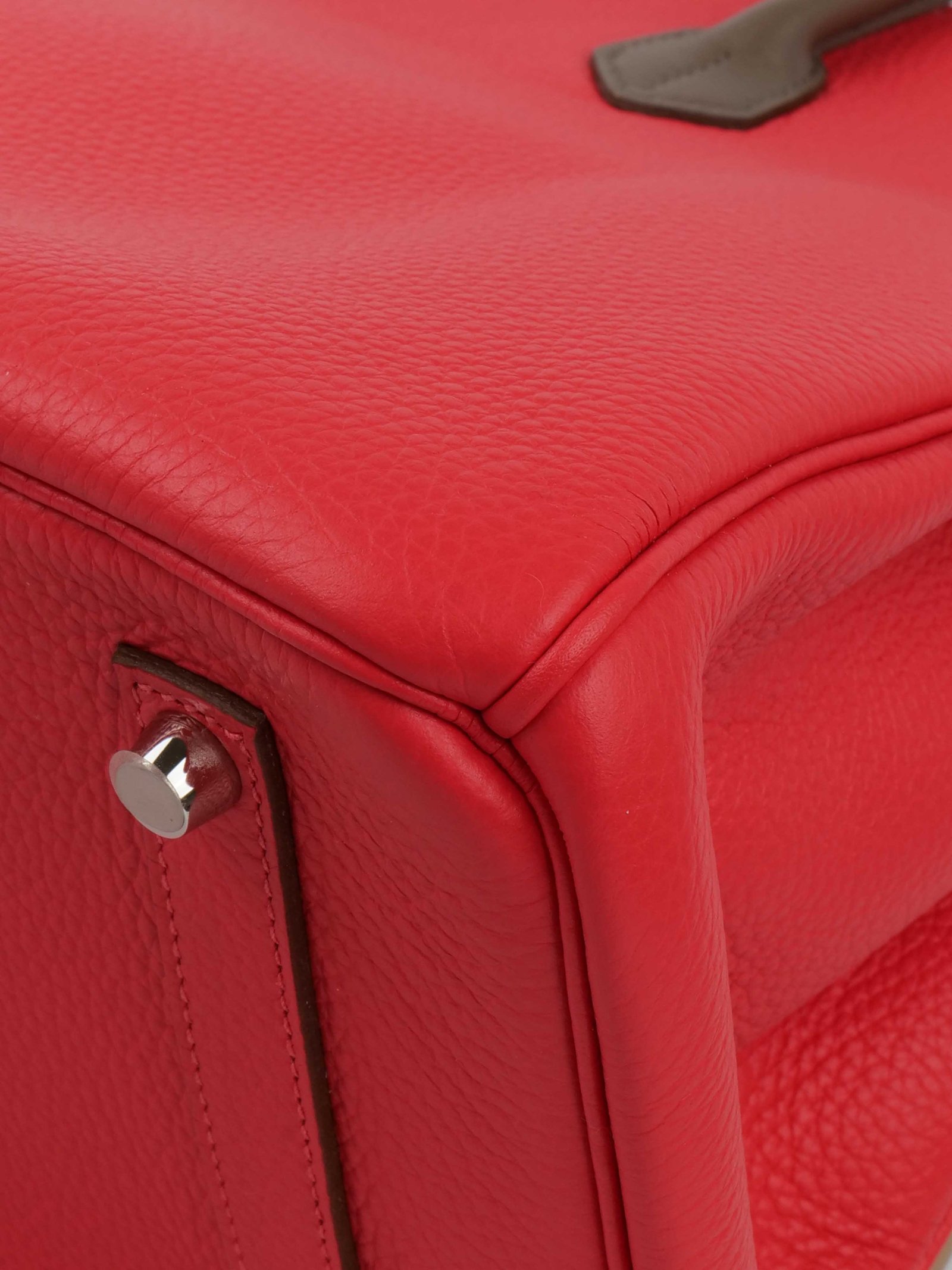 Hermes Limited Edition Tricolour Rose Jaipur, Argile and Etoupe Birkin 35. | AlmaBagz - Image 7