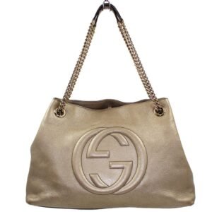 Gucci Pebbled Calfskin Medium Soho Chain Shoulder Bag | AlmaBagz