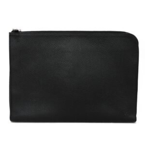 Louis Vuitton  Noir Leather Clutch Bag Pochette | AlmaBagz