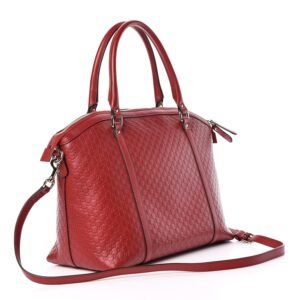Gucci Soft Microguccissima Dome Satchel in Red | AlmaBagz