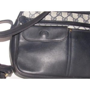 Gucci Vintage Pursesdesigner Purses Shades Of Blue With Large G Logo Print Coated Canvas And Leather | AlmaBagz