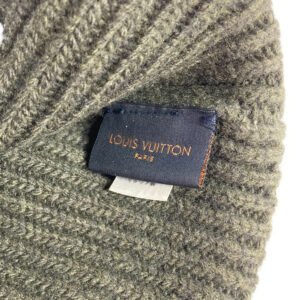 LOUIS VUITTON Knit hat M77289 wool khaki Monogram Beanie - LV | AlmaBagz