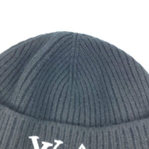 LOUIS VUITTON Knit hat M79081 cashmere black LV Dual Beanie | AlmaBagz
