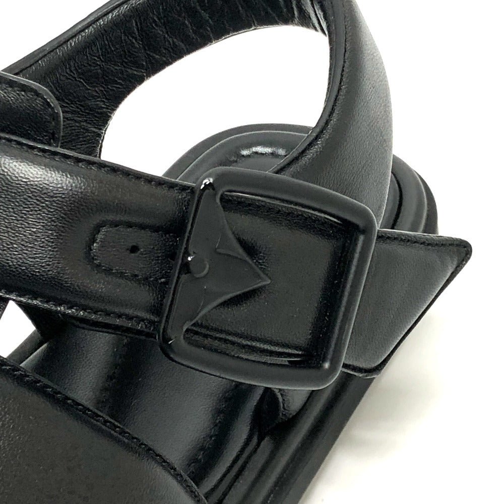 LOUIS VUITTON Sandals 1ACVTR leather black LV Venice Line Sandals 6.5 | AlmaBagz - Image 11