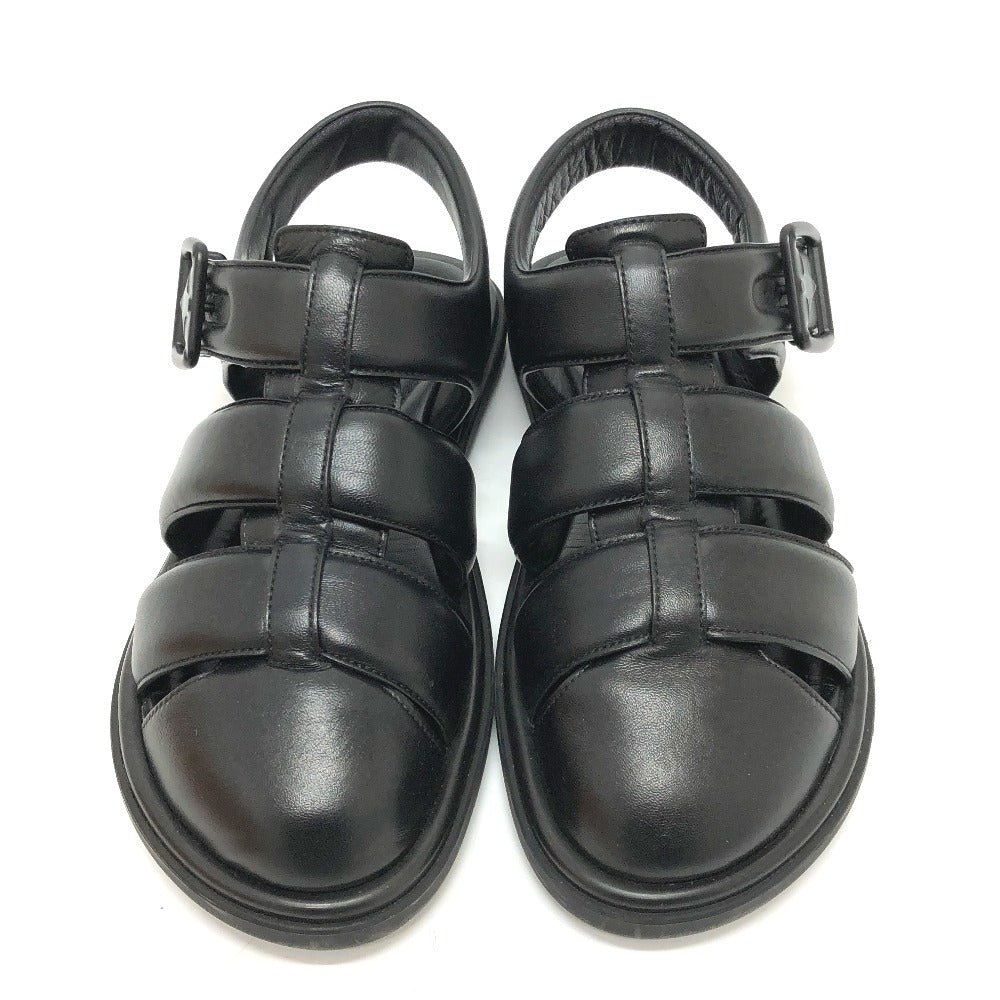 LOUIS VUITTON Sandals 1ACVTR leather black LV Venice Line Sandals 6.5 | AlmaBagz