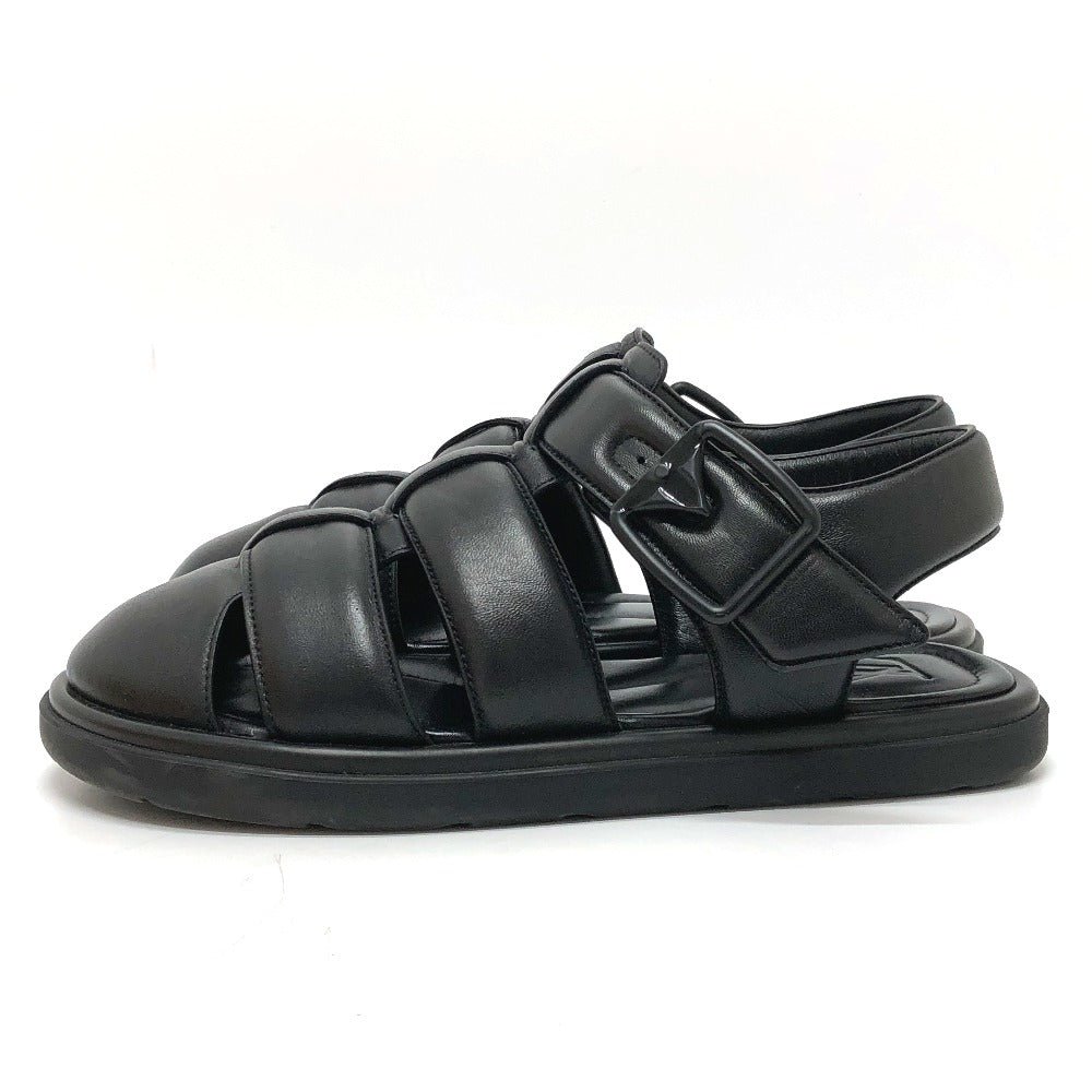 LOUIS VUITTON Sandals 1ACVTR leather black LV Venice Line Sandals 6.5 | AlmaBagz - Image 4