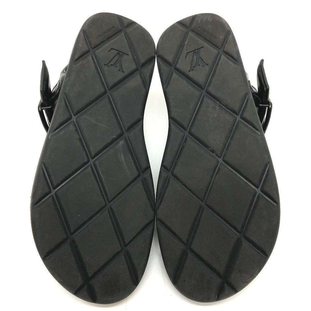 LOUIS VUITTON Sandals 1ACVTR leather black LV Venice Line Sandals 6.5 | AlmaBagz - Image 5